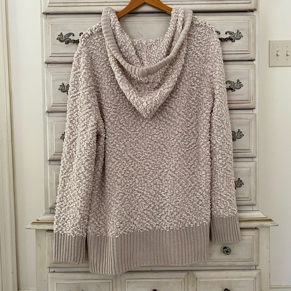 Cream Popcorn Hoodie Sweater - Picture 3 of 7